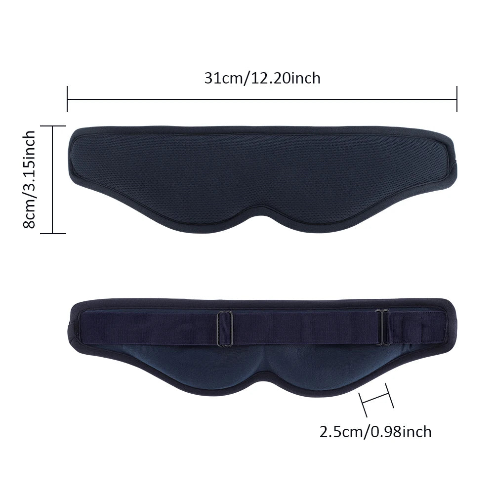 Electric Steam 3D Eye Massage Mask 3-Level Hot Compress Sleeping Mask with Eye Shades 5 Speeds Vibration for Relaxation