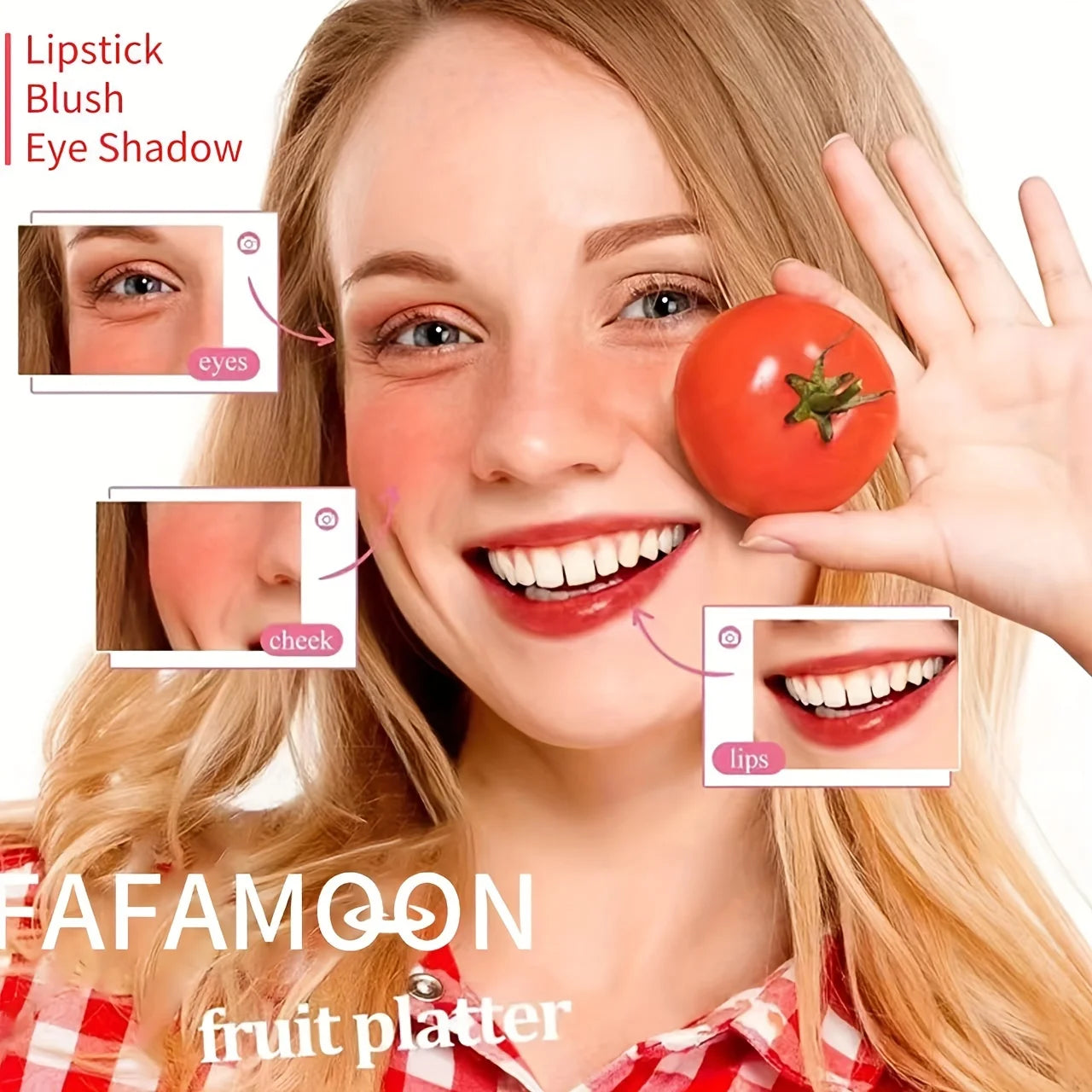 4-Color Fruity Lip Tint – Moisturizing, Waterproof, High-Pigment, Long-Lasting Gloss