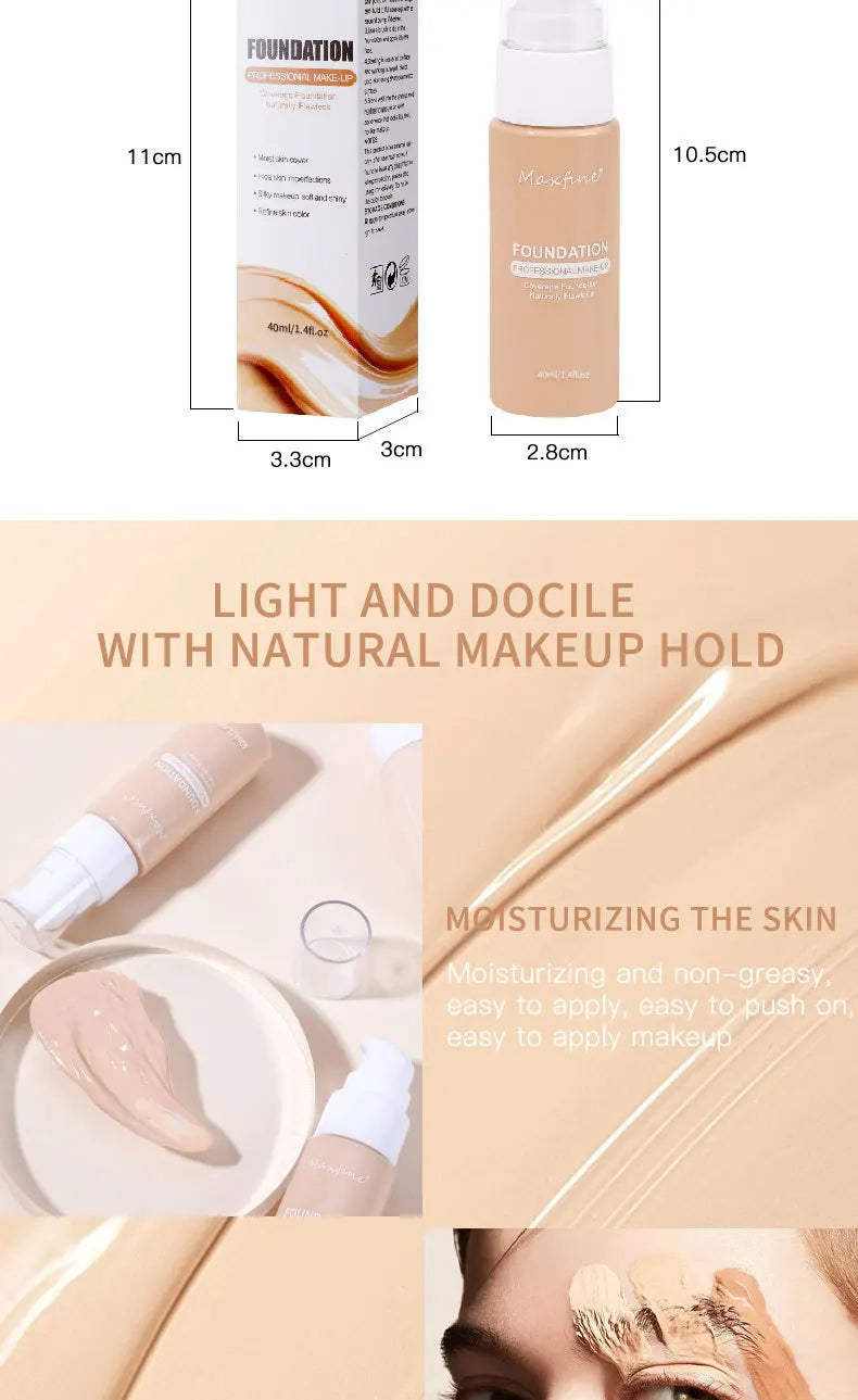 Liquid Foundation – Waterproof, Sweat-Resistant Professional Concealer