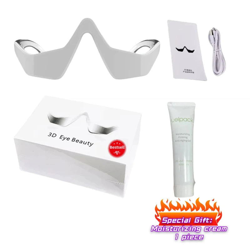 EMS Red Light Therapy Eye Massager – Anti-Aging, Hot Compress, Eye Fatigue Relief, Dark Circle Reduction & Relaxation