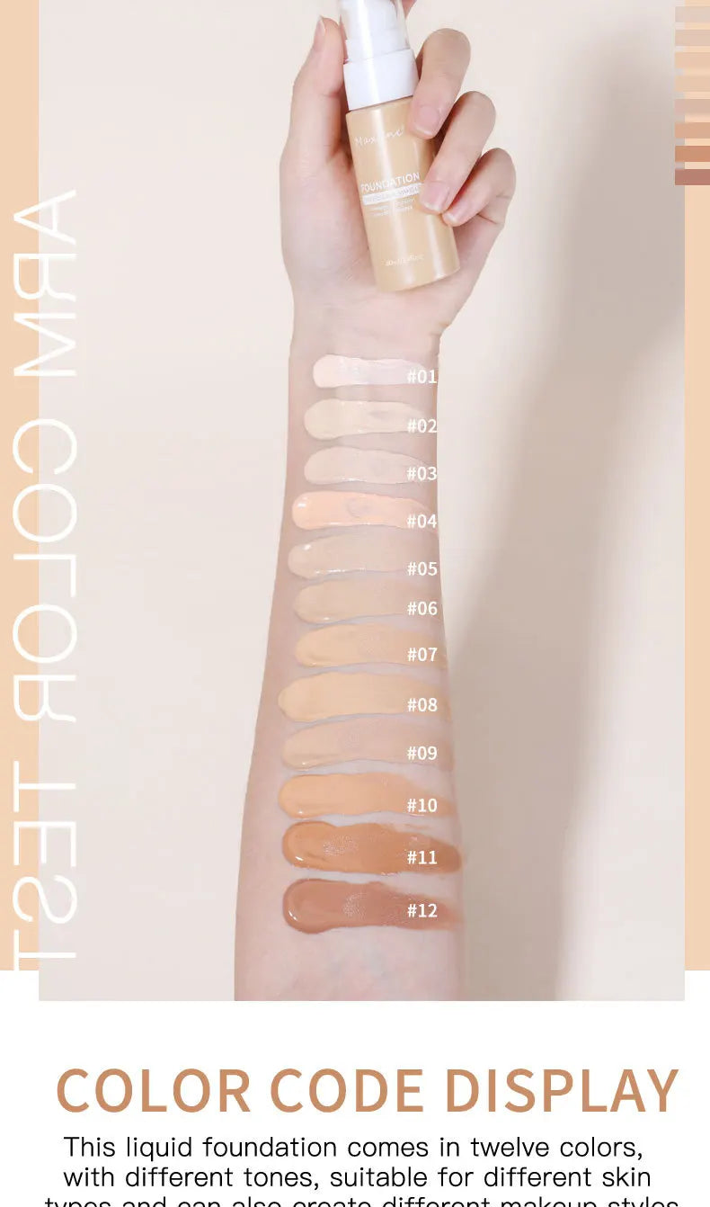 Liquid Foundation – Waterproof, Sweat-Resistant Professional Concealer