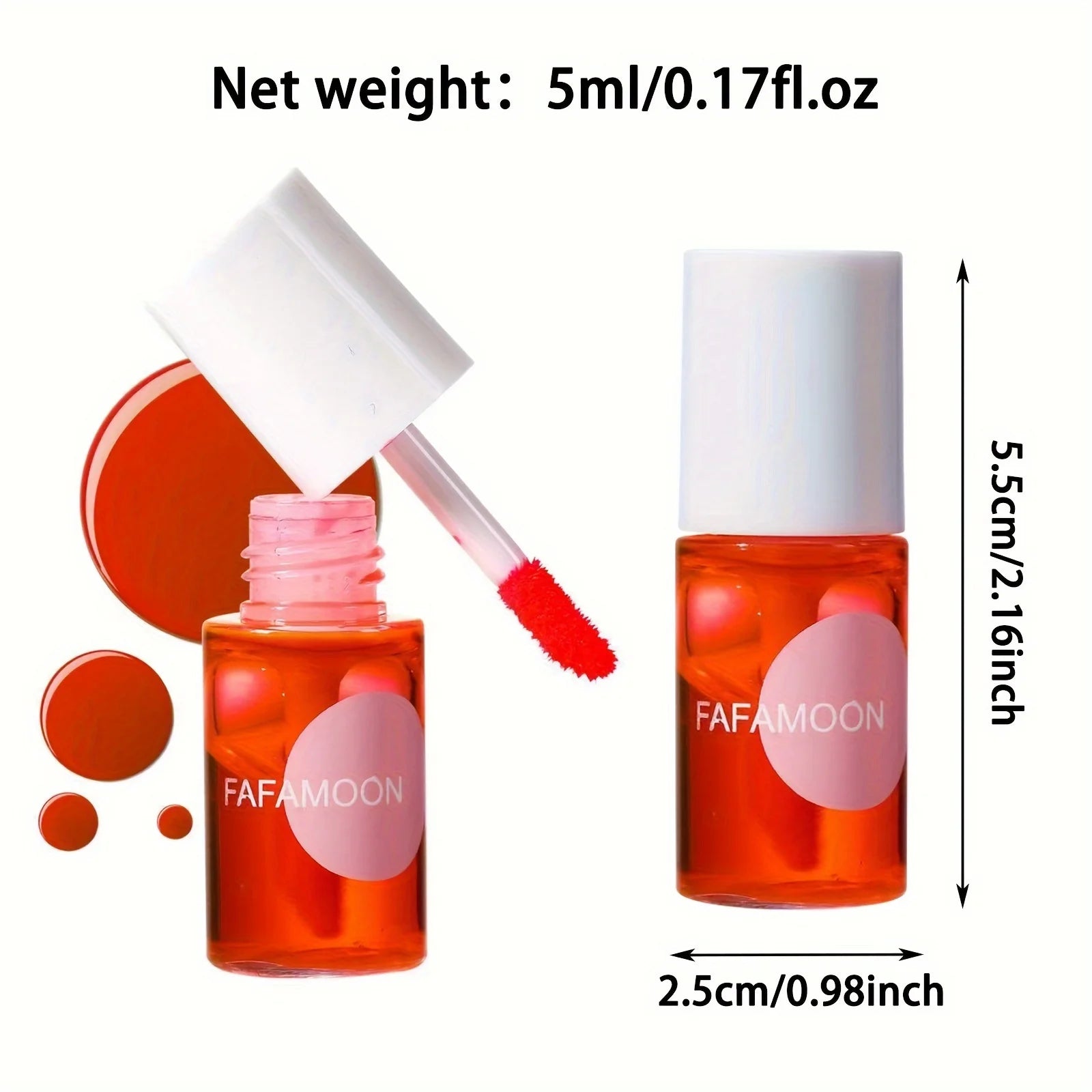 4-Color Fruity Lip Tint – Moisturizing, Waterproof, High-Pigment, Long-Lasting Gloss