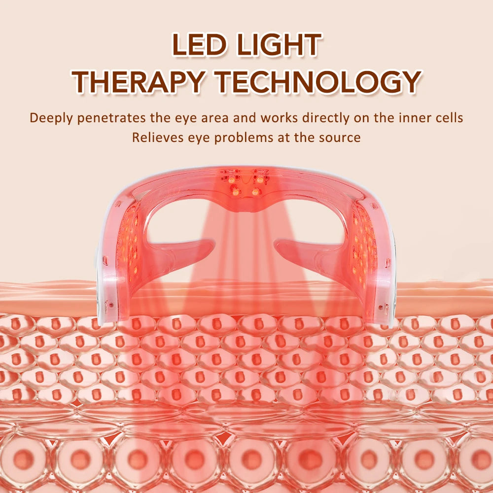 3D Visual Eye Massager with Red Light Therapy | Vibration Massage for Eye Muscle Relaxation, Fatigue Relief & Dark Circle Removal