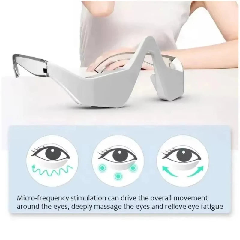 EMS Red Light Therapy Eye Massager – Anti-Aging, Hot Compress, Eye Fatigue Relief, Dark Circle Reduction & Relaxation