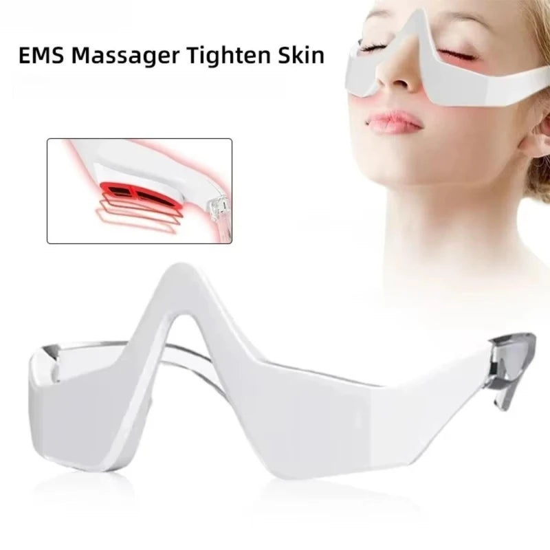 EMS Red Light Therapy Eye Massager – Anti-Aging, Hot Compress, Eye Fatigue Relief, Dark Circle Reduction & Relaxation