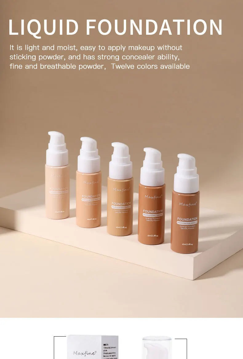 Liquid Foundation – Waterproof, Sweat-Resistant Professional Concealer