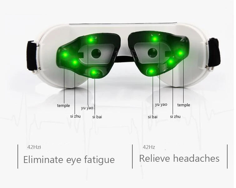 Smart Eye Massager – Relieve Eye Strain & Boost Focus | 6D Green Light + EMS Pulse Technology