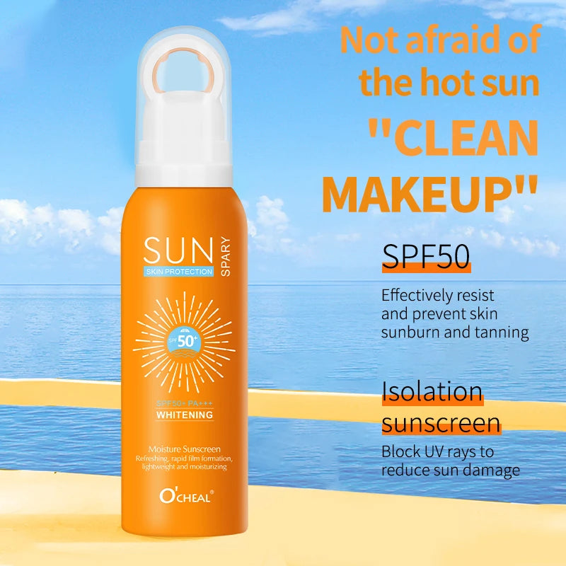 O‘cheal 150ml Anti-aging  Sunscreen Spray - Anti Wrinkle Moisturizing Whitening Sunscreen Spray Facial Body Neck Skin Care Cream