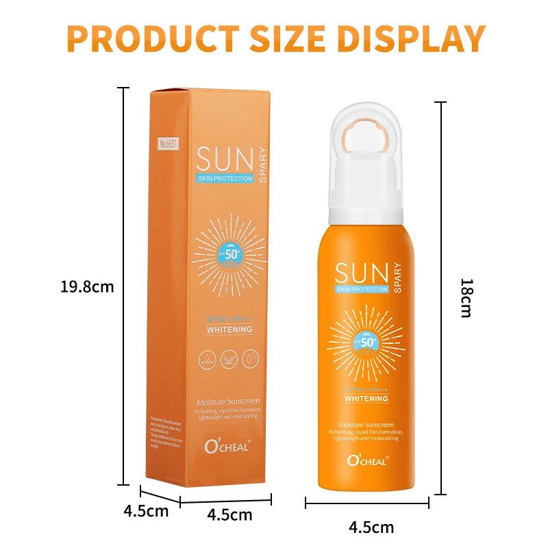 O‘cheal 150ml Anti-aging  Sunscreen Spray - Anti Wrinkle Moisturizing Whitening Sunscreen Spray Facial Body Neck Skin Care Cream