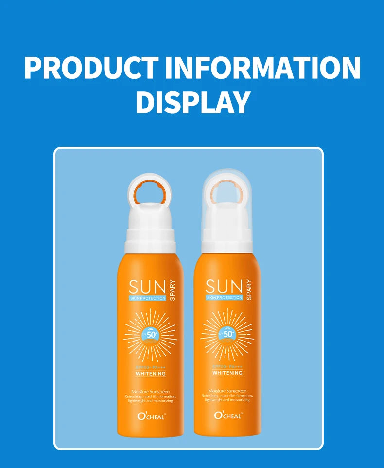 O‘cheal 150ml Anti-aging  Sunscreen Spray - Anti Wrinkle Moisturizing Whitening Sunscreen Spray Facial Body Neck Skin Care Cream