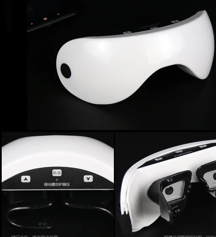 Smart Eye Massager – Relieve Eye Strain & Boost Focus | 6D Green Light + EMS Pulse Technology