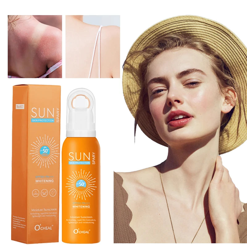 O‘cheal 150ml Anti-aging  Sunscreen Spray - Anti Wrinkle Moisturizing Whitening Sunscreen Spray Facial Body Neck Skin Care Cream