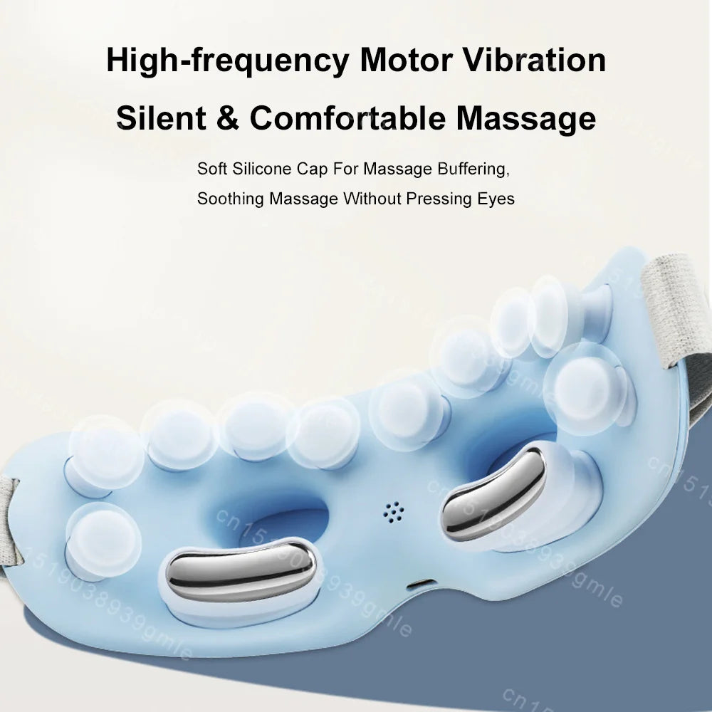 Multi-Effect Smart Steam Eye Mask – Electric 3D Eye Massager with Heat Compression for Eye Care & Relaxation