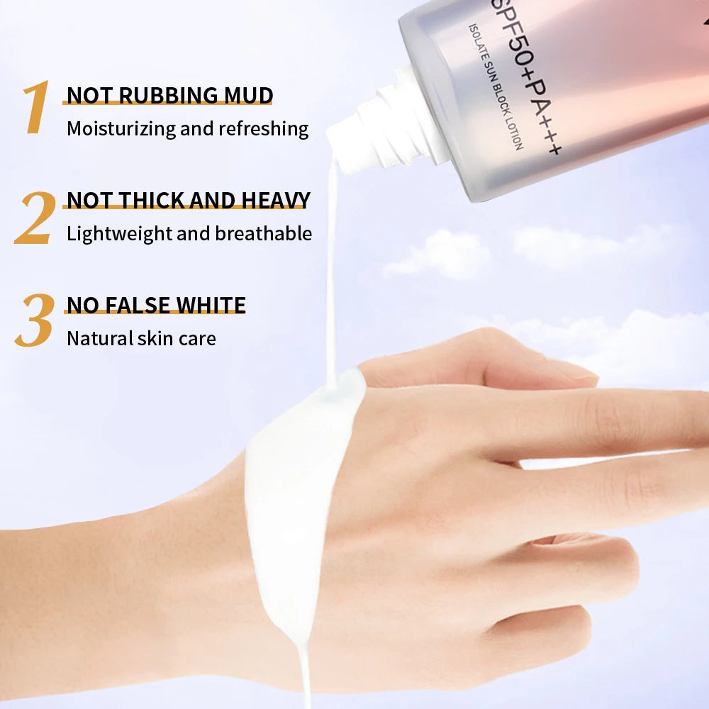 SPF50+ Whitening Sunscreen Gel – Face Moisturizer & Sun Block Cream
