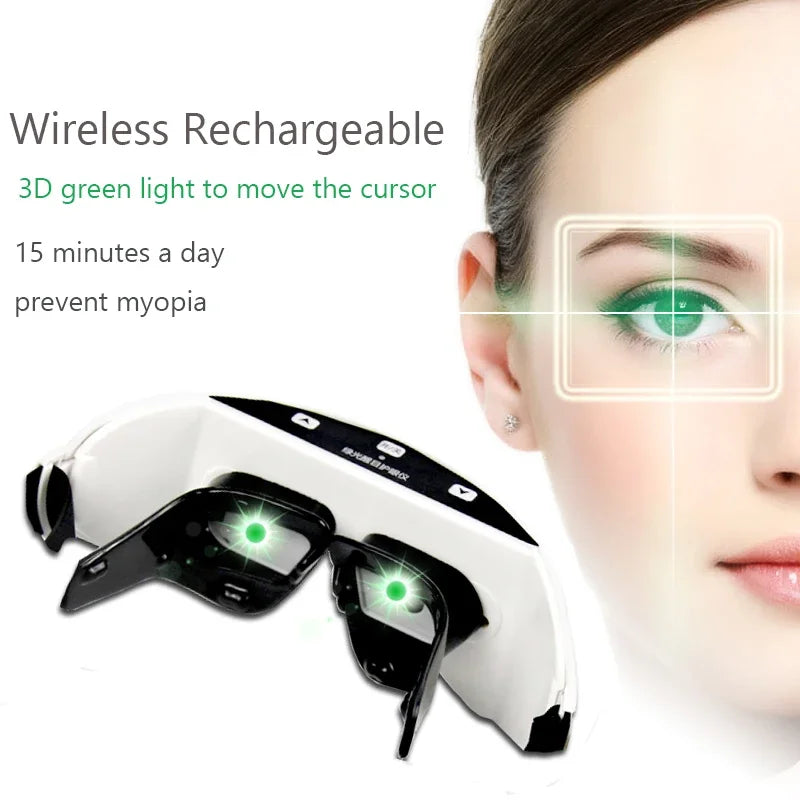 Smart Eye Massager – Relieve Eye Strain & Boost Focus | 6D Green Light + EMS Pulse Technology