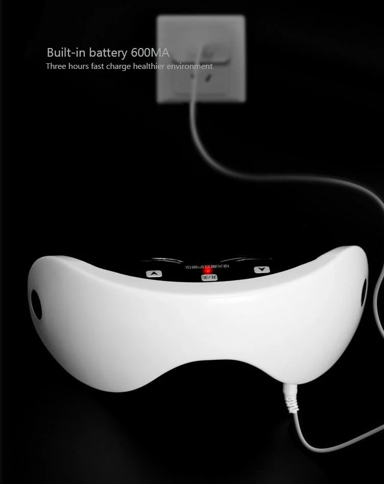 Smart Eye Massager – Relieve Eye Strain & Boost Focus | 6D Green Light + EMS Pulse Technology