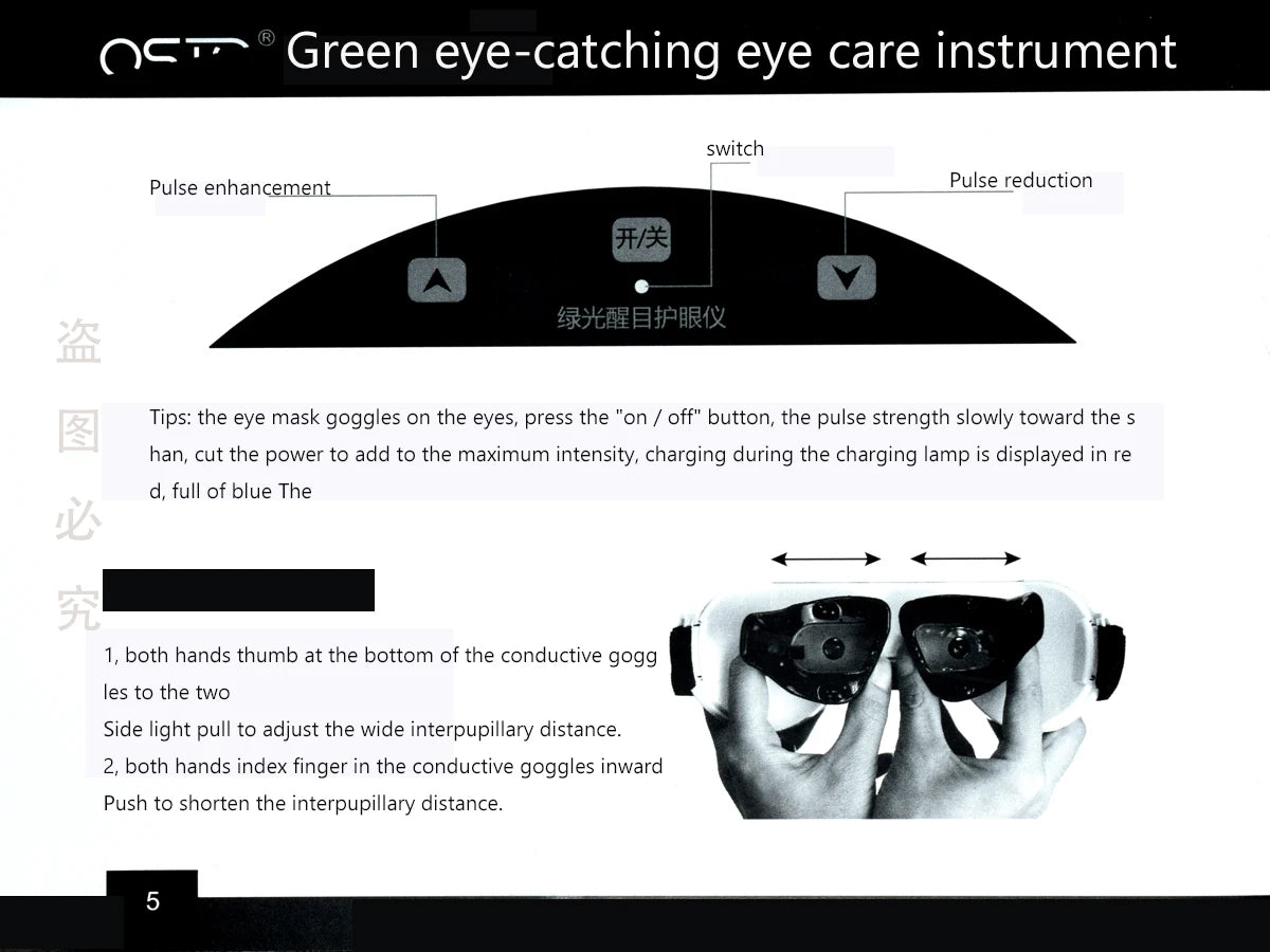 Smart Eye Massager – Relieve Eye Strain & Boost Focus | 6D Green Light + EMS Pulse Technology