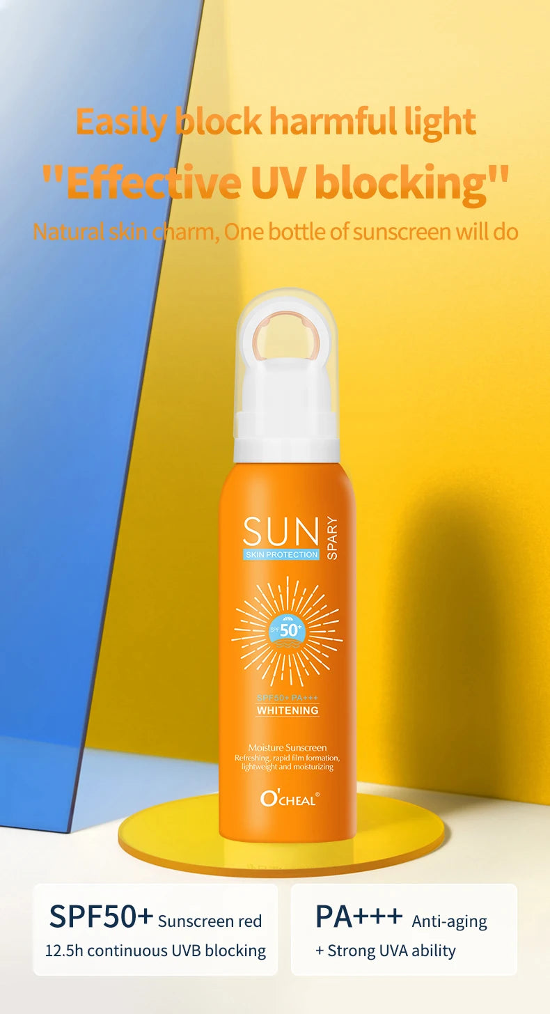 O‘cheal 150ml Anti-aging  Sunscreen Spray - Anti Wrinkle Moisturizing Whitening Sunscreen Spray Facial Body Neck Skin Care Cream