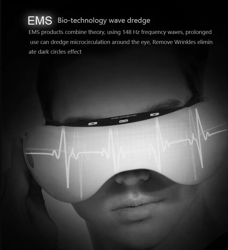 Smart Eye Massager – Relieve Eye Strain & Boost Focus | 6D Green Light + EMS Pulse Technology