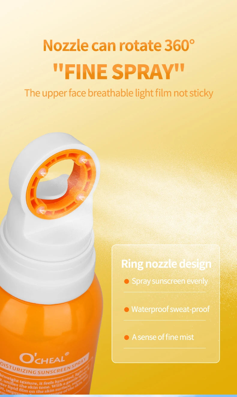 O‘cheal 150ml Anti-aging  Sunscreen Spray - Anti Wrinkle Moisturizing Whitening Sunscreen Spray Facial Body Neck Skin Care Cream
