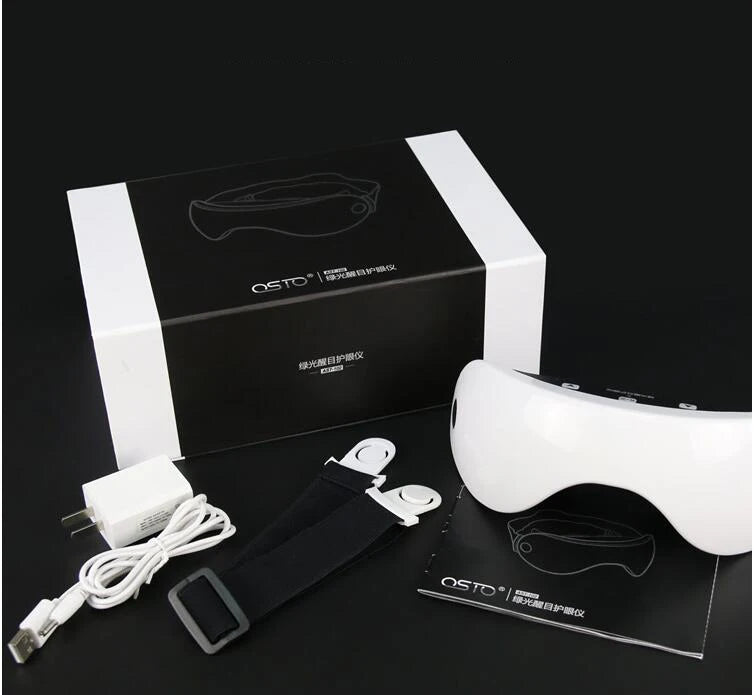 Smart Eye Massager – Relieve Eye Strain & Boost Focus | 6D Green Light + EMS Pulse Technology